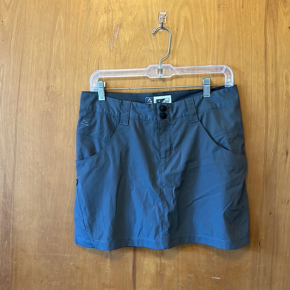 Grey alpine design hiking skort with built in shorts and pockets